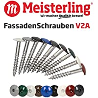 Meister Ling 10 exterior tornillos V2 un-de acero inoxidable- de acero inoxidable con color einbrennlackiertem cabeza…